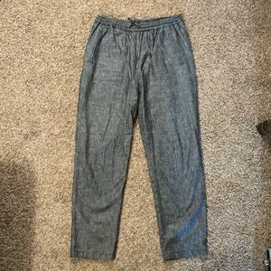 Masai Black Heather Linen 28” inseam Loose Pant